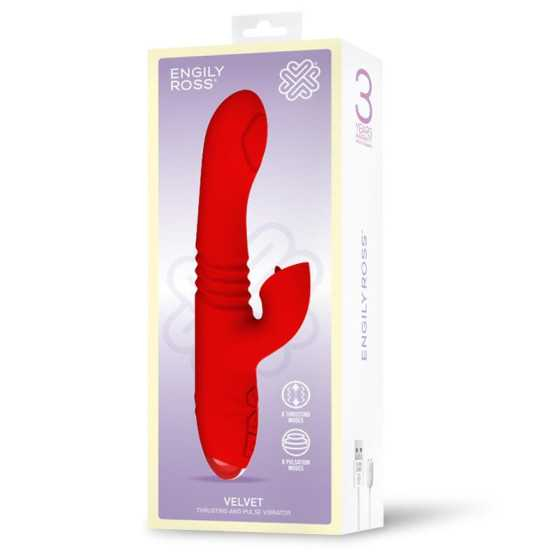 Velvet Vibrador con Thrusting y Pulsacion