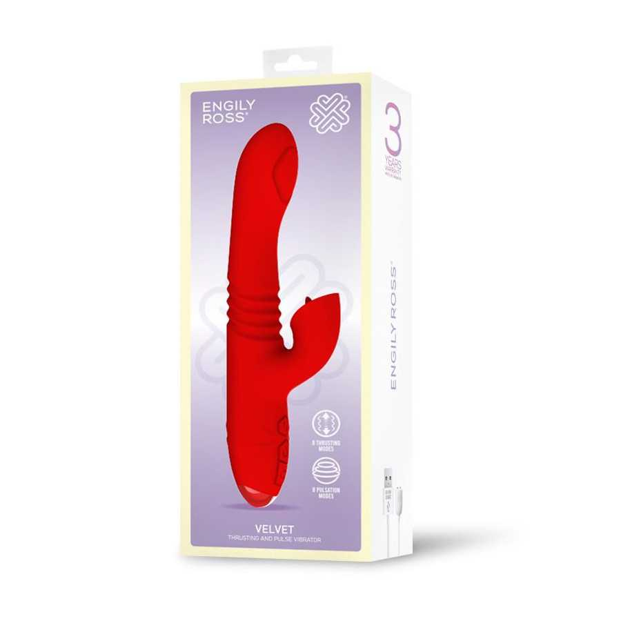 Velvet Vibrador con Thrusting y Pulsacion