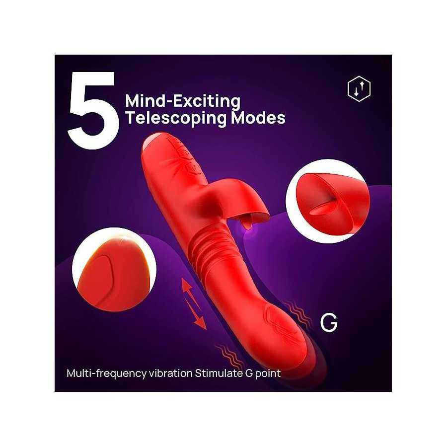 Velvet Vibrador con Thrusting y Pulsacion