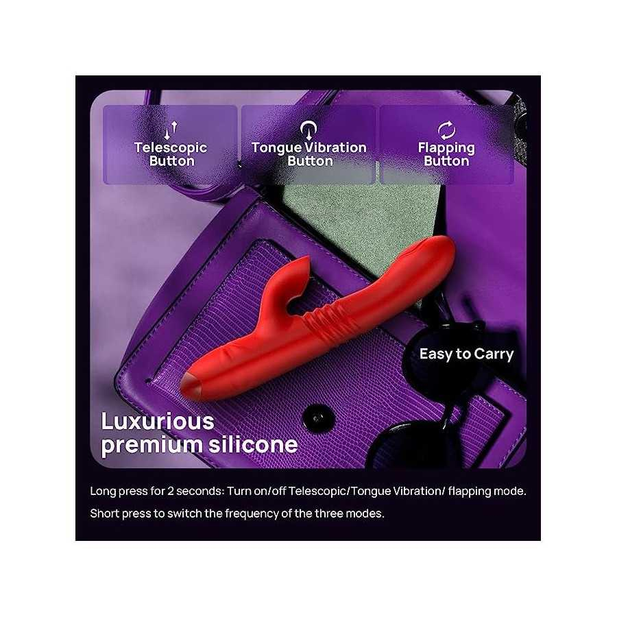 Velvet Vibrador con Thrusting y Pulsacion