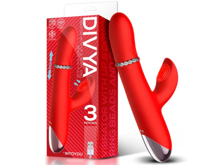 Divya Vibrador con Aro de Bolas Internas Up and Down y Pulsacion 3 Motores Independientes USB
