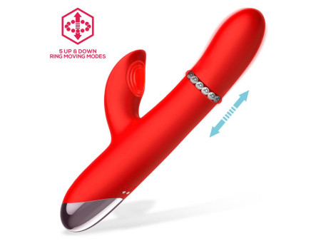 Divya Vibrador con Aro de Bolas Internas Up and Down y Pulsacion 3 Motores Independientes USB