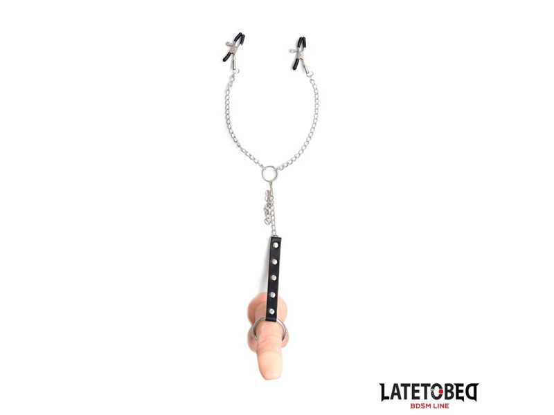 Pinzas Pezones con Anillo para Pene Talla Unica