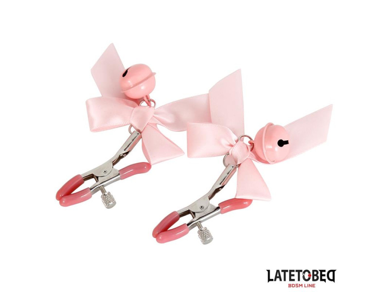 Pinzas para Pezones Lazo y Cascabel Rosa Pinzas para Pezones Lazo y Cascabel Rosa