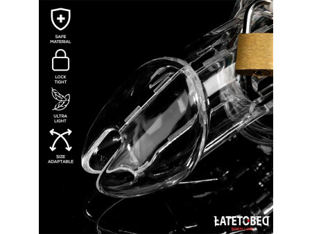 Jaula de Pene de Castidad Long Transparente Jaula de Pene de Castidad Long Transparente