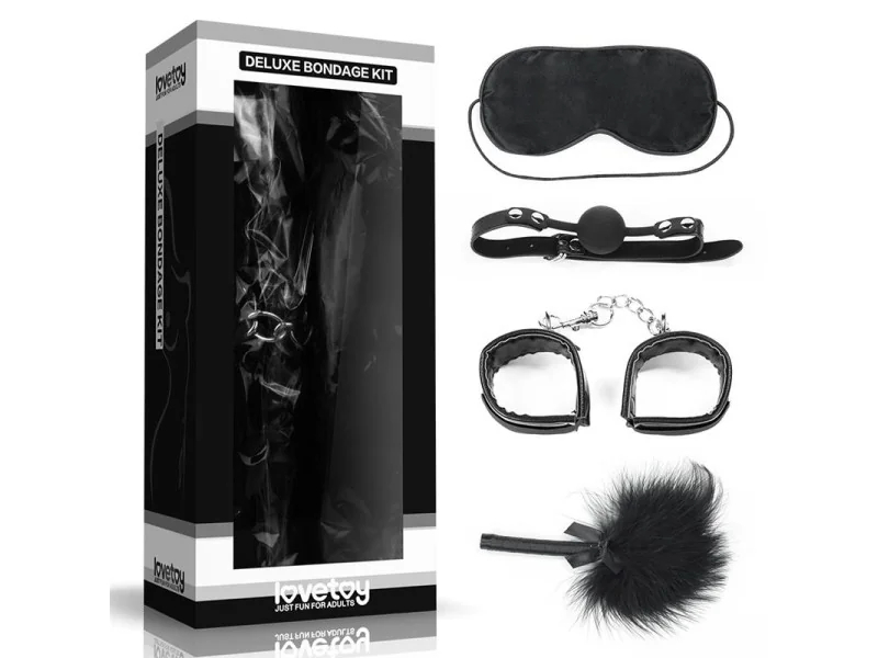 Kit Bondage Deluxe 4 Unidades Negro Kit Bondage Deluxe 4 Unidades Negro