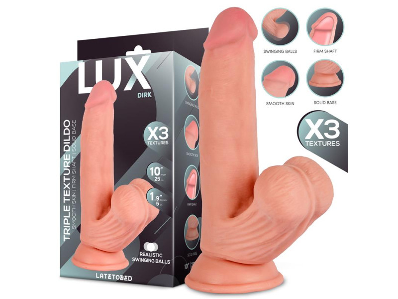 Dirk Dildo Triple Densidad con Testiculos Oscilantes 10 Dirk Dildo Triple Densidad con Testiculos Oscilantes 10