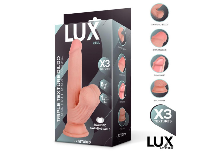 Paul Dildo Triple Densidad con Testiculos Oscilantes 82