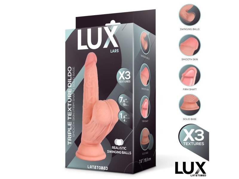 Lars Dildo Triple Densidad con Testiculos Oscilantes 76