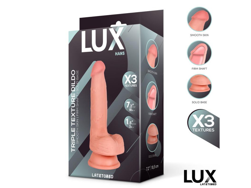 Hans Dildo Triple Densidad con Testiculos 72