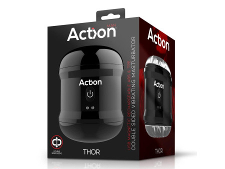 Thor Masturbador con Vibracion Doble Orificio