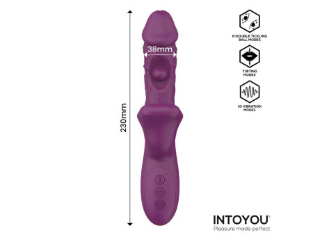 Bella Vibrador Doble Bola Cosquilleante y Mordisqueo 3 Motores