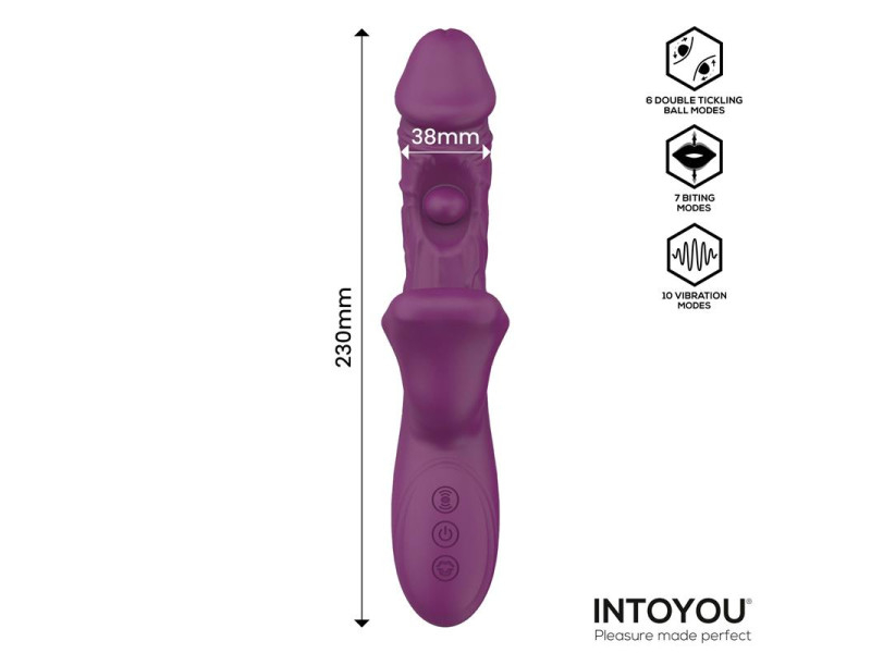 Bella Vibrador Doble Bola Cosquilleante y Mordisqueo 3 Motores