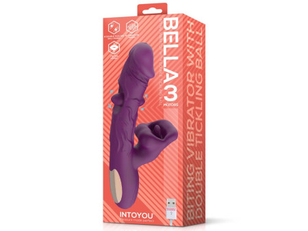 Bella Vibrador Doble Bola Cosquilleante y Mordisqueo 3 Motores