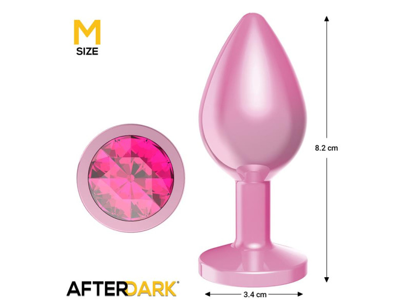 Plug Anal Anodizado Rosa con Joya Talla M
