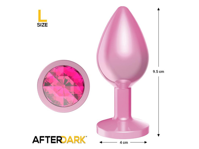 Plug Anal Anodizado Rosa con Rosa Talla L