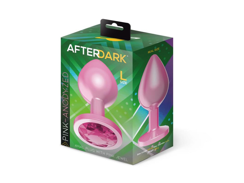 Plug Anal Anodizado Rosa con Rosa Talla L