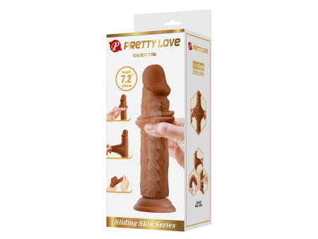 Quentin Dildo con Piel Deslizante Retractil 184 cm