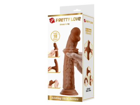 Sharife Dildo con Piel Deslizante Retractil 25 cm