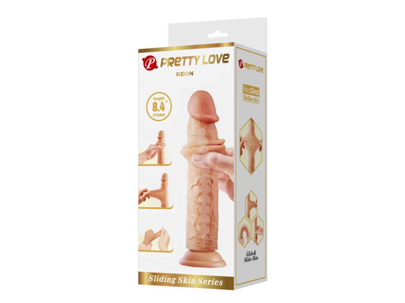 Keon Dildo con Piel Deslizante Retractil 21 cm