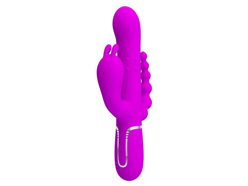 Cammy 4 in 1 Vibrador con Bolas Rotadoras y Cadena Anal
