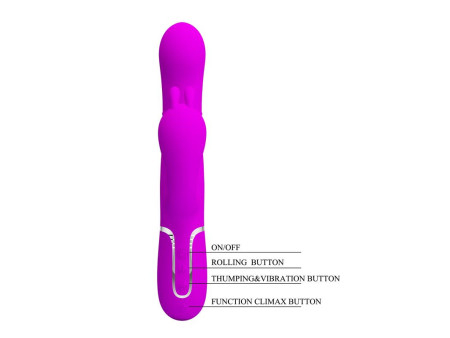 Cammy 4 in 1 Vibrador con Bolas Rotadoras y Cadena Anal Cammy 4 in 1 Vibrador con Bolas Rotadoras y Cadena Anal