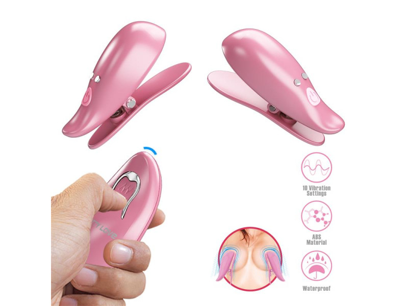 Cailey Pinzas para Pezones con Vibracion y Control Remoto