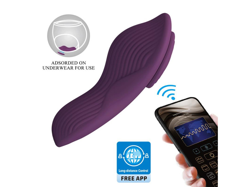 Mane Vibrador de Braguita con App Purpura