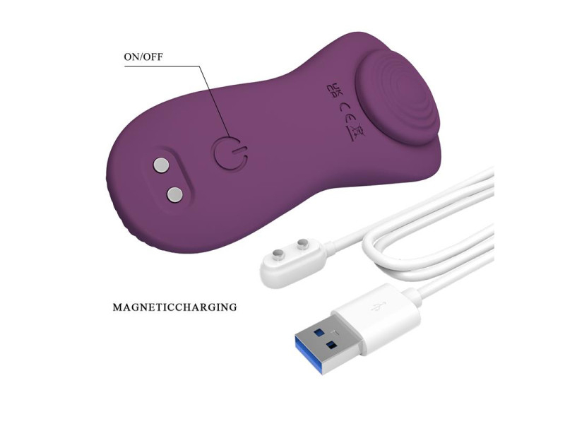 Mane Vibrador de Braguita con App Purpura
