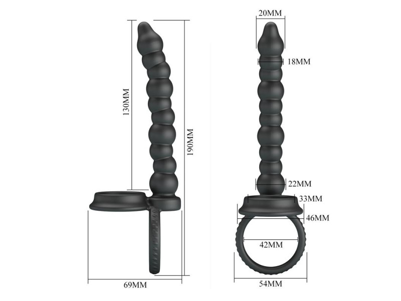 Dillion Cadena Anal con Anillo para el Pene