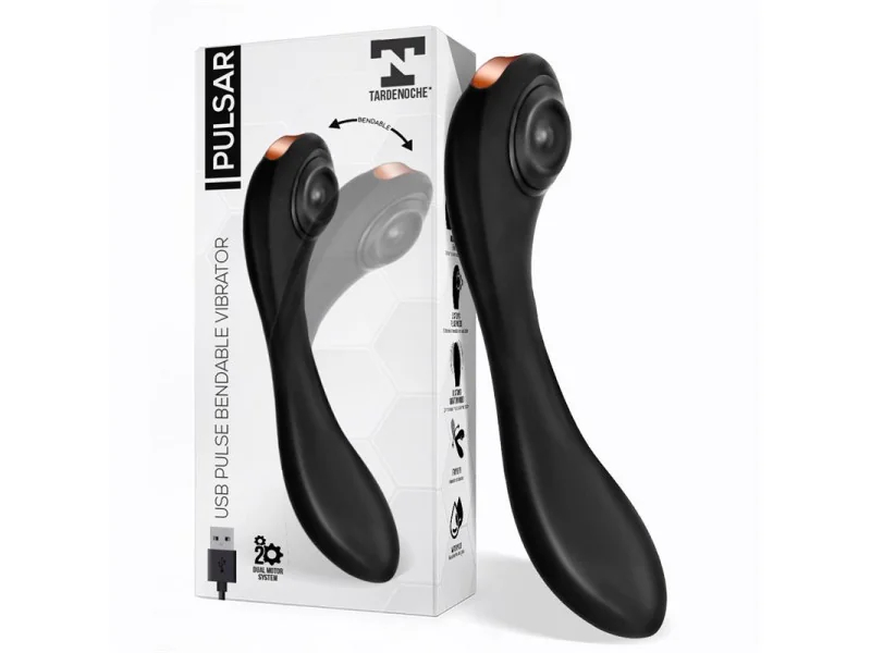 Pulsar Vibrador con Pulsacion y Esqueleto Articulado Silicona USB
