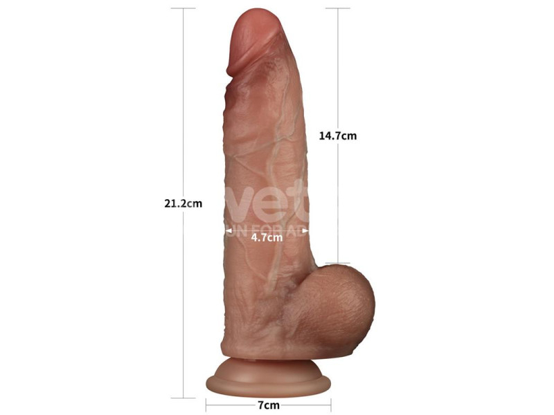 Sliding Pro Dildo Piel Deslizante Retractil Dual Layer 85