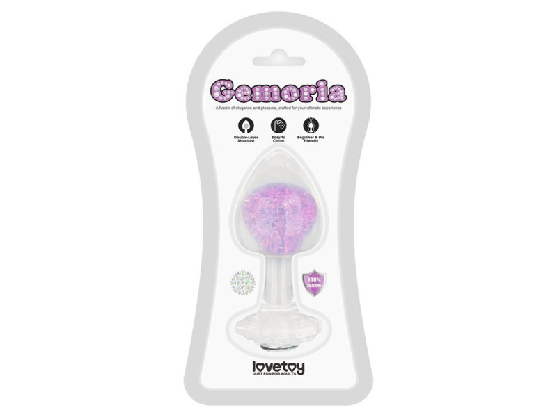 Gemoria Plug Anal de Silicona con Esfera de Cristal