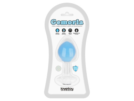 Gemoria Plug Anal Silicona Bola Interna Acero Brilla en la Oscuridad
