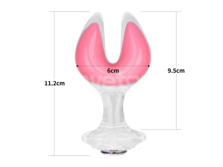 Gemoria Plug Anal Silicona Doble Punta Brilla en la Oscuridad