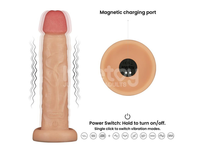 Power Basics Dildo con Vibracion 10