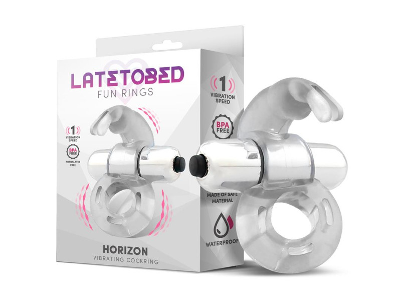 Horizon Anillo Vibrador con Conejito Transparente Horizon Anillo Vibrador con Conejito Transparente