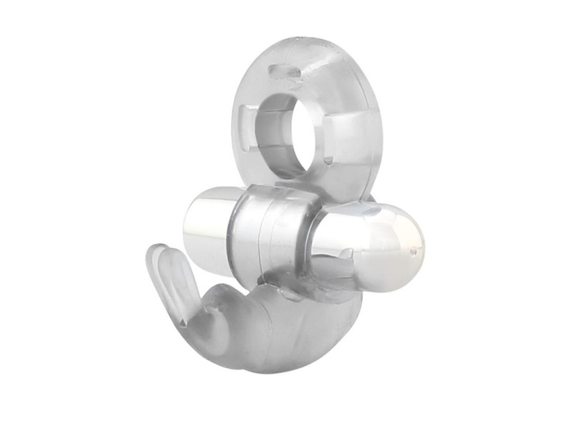 Horizon Anillo Vibrador con Conejito Transparente