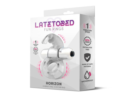 Horizon Anillo Vibrador con Conejito Transparente Horizon Anillo Vibrador con Conejito Transparente