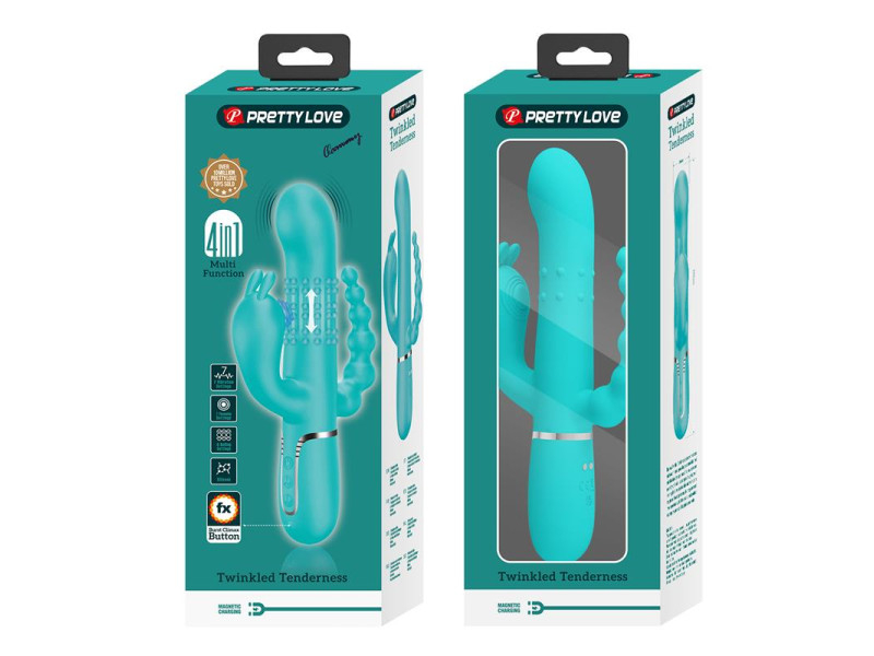 Cammy Vibrador con Bolas Rotadoras y Cadena Anal
