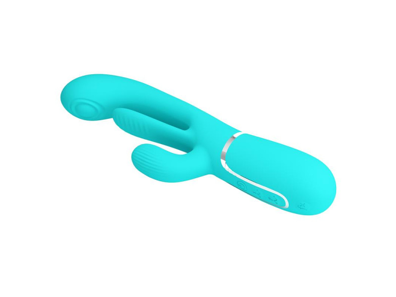 Shania Vibrador con Lengua y Thumping Turquesa