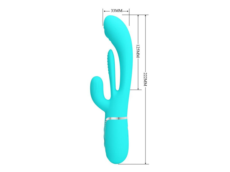 Shania Vibrador con Lengua y Thumping Turquesa