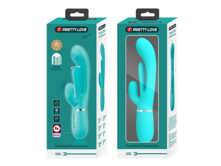Shania Vibrador con Lengua y Thumping Turquesa Shania Vibrador con Lengua y Thumping Turquesa