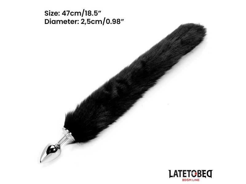 Plug Anal con Cola Negro 40 cm