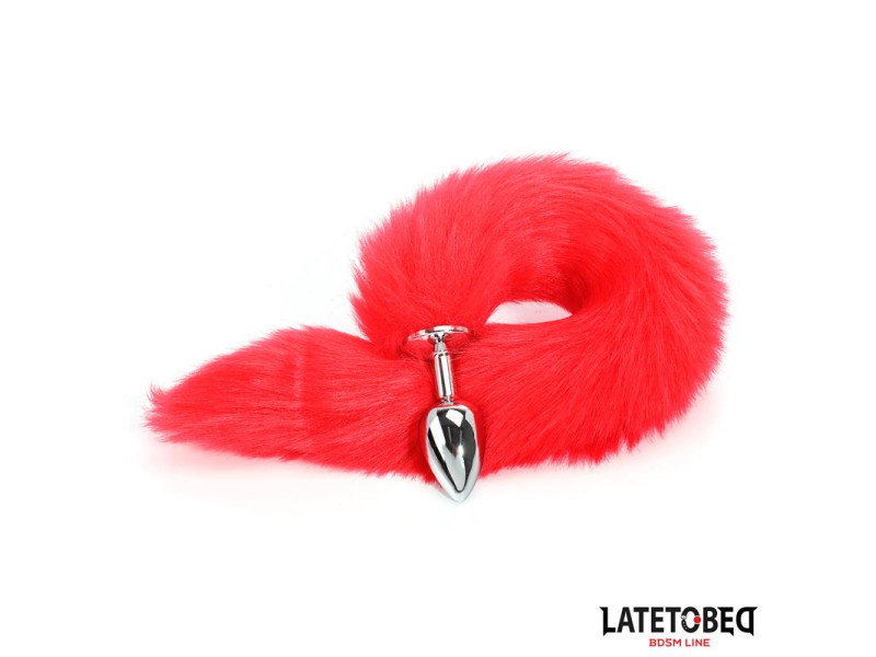Plug Anal con Cola Rojo 40 cm