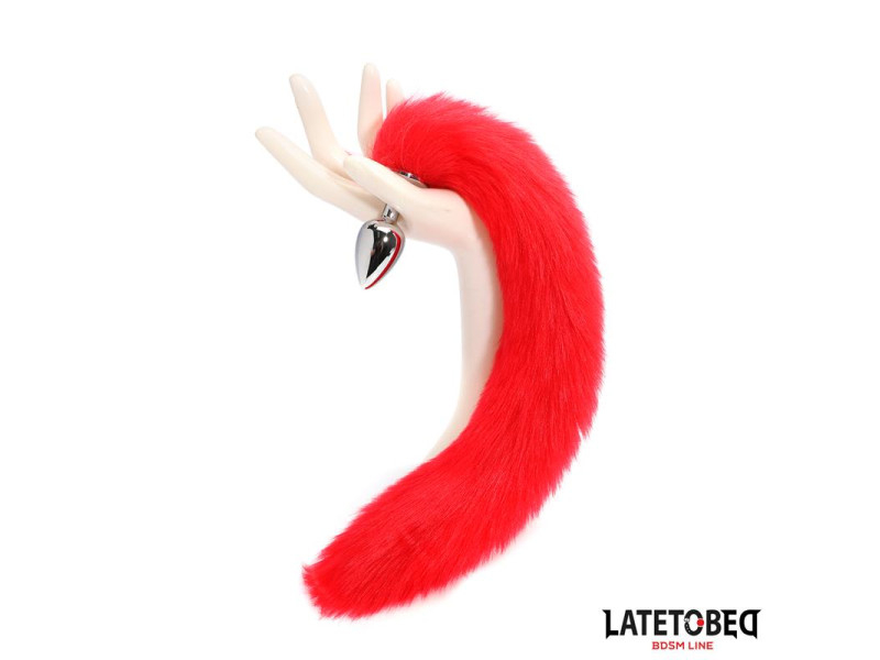 Plug Anal con Cola Rojo 40 cm