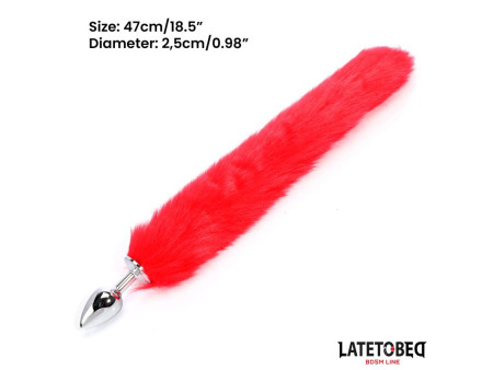 Plug Anal con Cola Rojo 40 cm Plug Anal con Cola Rojo 40 cm