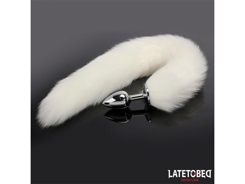Plug Anal con Cola Blanco 40 cm Plug Anal con Cola Blanco 40 cm