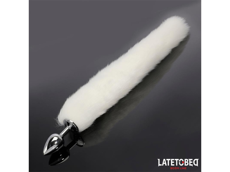 Plug Anal con Cola Blanco 40 cm