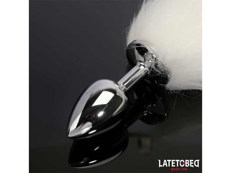 Plug Anal con Cola Blanco 40 cm